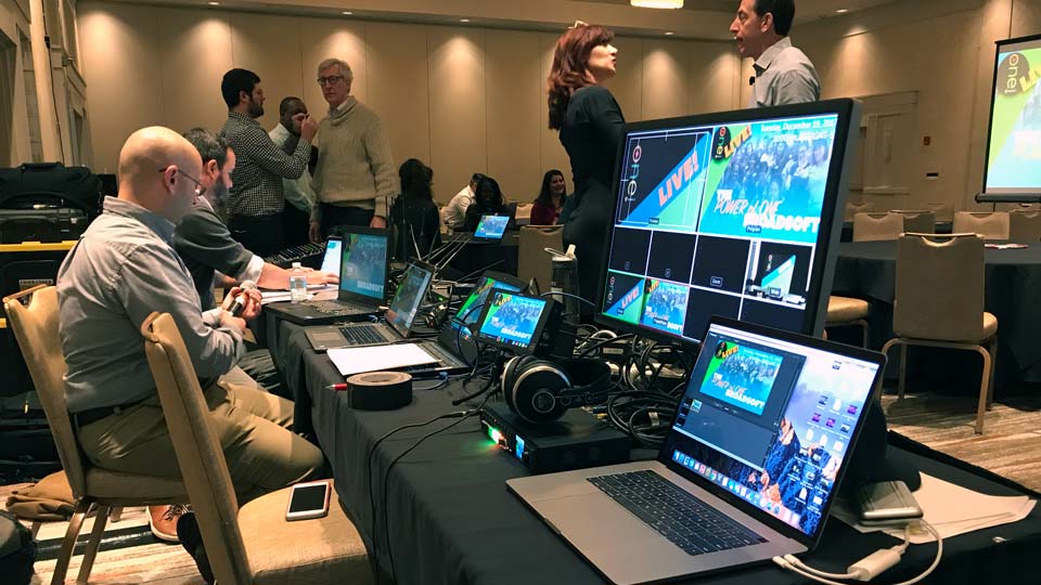 Behind the scenes of our tech setup for a livestream in Maryland
